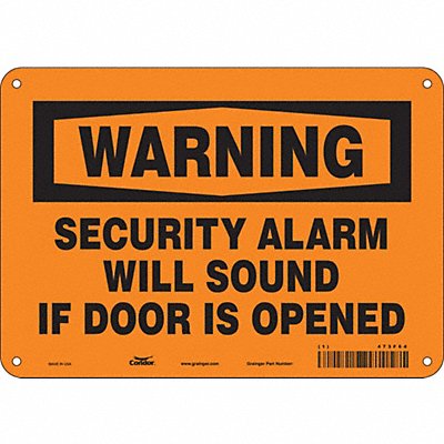 Safety Sign 7 in x 10 in Aluminum