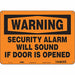Safety Sign 10 in x 14 in Polyethylene