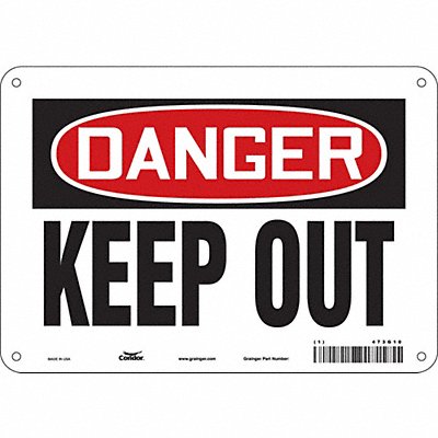 Safety Sign 7 in x 10 in Aluminum