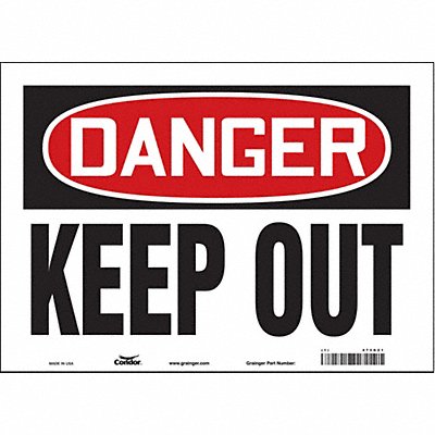 Safety Sign 10 in x 14 in Vinyl