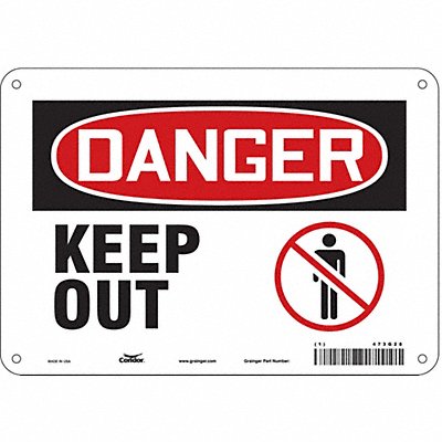 Safety Sign 7 in x 10 in Polyethylene