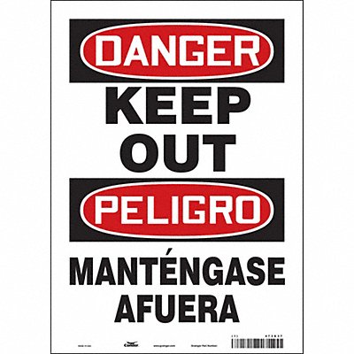 Safety Sign 14 in x 10 in Vinyl