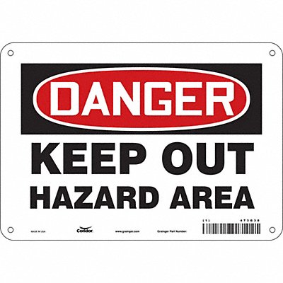 Safety Sign 7 in x 10 in Aluminum