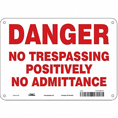Safety Sign 7 in x 10 in Polyethylene