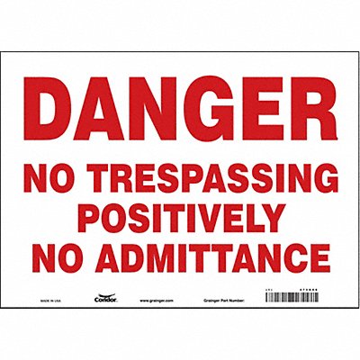 Safety Sign 10 in x 14 in Vinyl