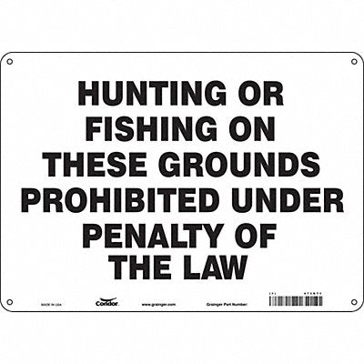 Safety Sign 10 in x 14 in Polyethylene