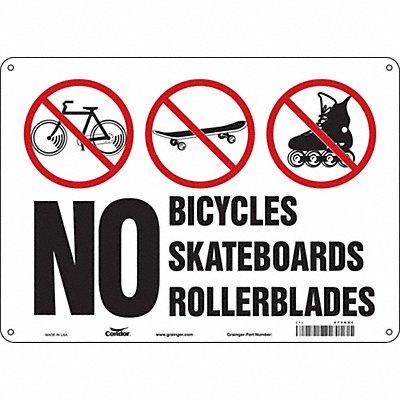 Safety Sign 10 in x 14 in Aluminum