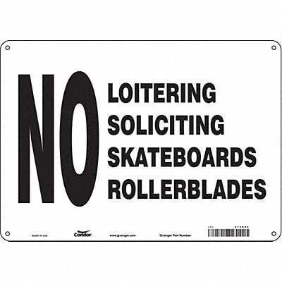 Safety Sign 10 in x 14 in Polyethylene