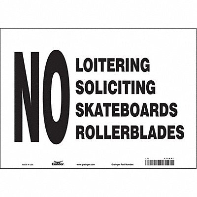 Safety Sign 10 in x 14 in Vinyl