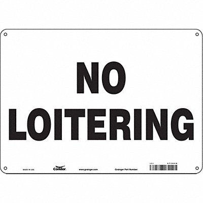 Safety Sign 10 in x 14 in Aluminum