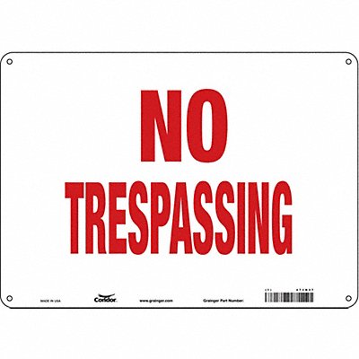 Safety Sign 10 inx14 in Aluminum