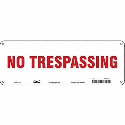 Safety Sign 5 in x 14 in Aluminum