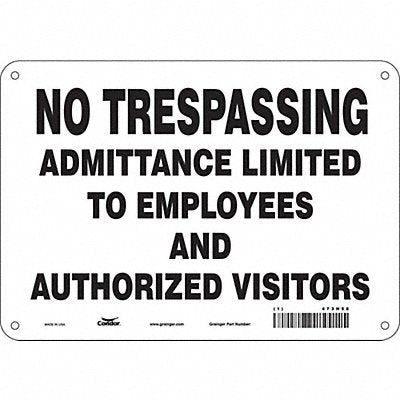 Safety Sign 7 in x 10 in Aluminum