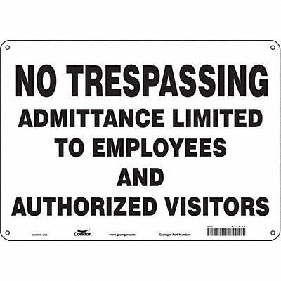 Safety Sign 10 inx14 in Aluminum