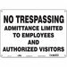 Safety Sign 10 in x 14 in Polyethylene