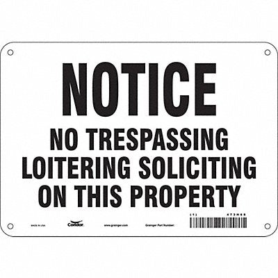 Safety Sign 7 in x 10 in Aluminum