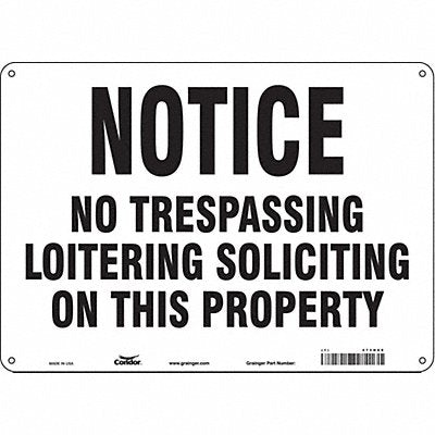 Safety Sign 10 in x 14 in Aluminum
