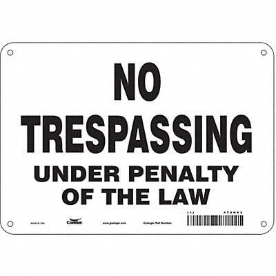 Safety Sign 7 in x 10 in Aluminum