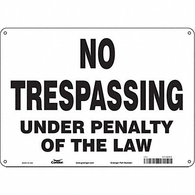 Safety Sign 10 inx14 in Aluminum