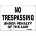 Safety Sign 10 inx14 in Aluminum