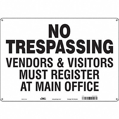Safety Sign 14 in x 20 in Aluminum