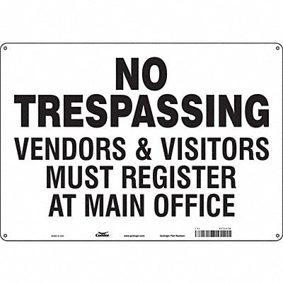 Safety Sign 14 in x 20 in Polyethylene
