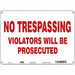 Safety Sign 10 inx14 in Aluminum