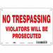 Safety Sign 7 inx10 in Polyethylene