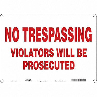 Safety Sign 10 inx14 in Polyethylene
