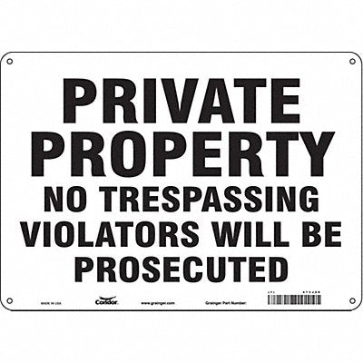 Safety Sign 10 inx14 in Aluminum