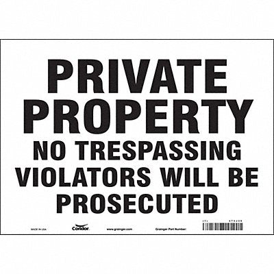 Safety Sign 10 in x 14 in Vinyl