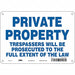 Safety Sign 7 in x 10 in Aluminum