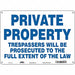 Safety Sign 10 in x 14 in Polyethylene