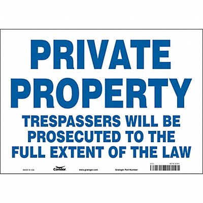 Safety Sign 10 in x 14 in Vinyl