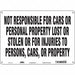 Safety Sign 10 in x 14 in Polyethylene