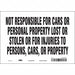 Safety Sign 7 in x 10 in Vinyl