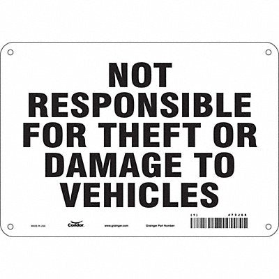 Safety Sign 7 in x 10 in Polyethylene