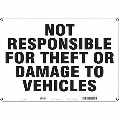 Safety Sign 14 in x 20 in Polyethylene