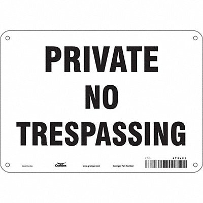 Safety Sign 7 in x 10 in Aluminum
