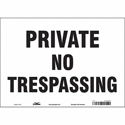 Safety Sign 10 in x 14 in Vinyl