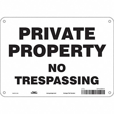Safety Sign 7 in x 10 in Aluminum