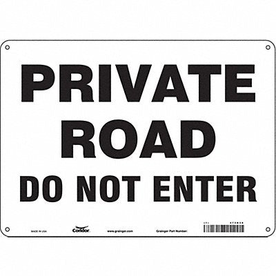Safety Sign 10 inx14 in Aluminum