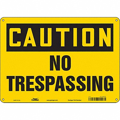 Safety Sign 10 in x 14 in Aluminum