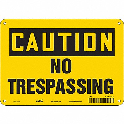 Safety Sign 7 inx10 in Polyethylene