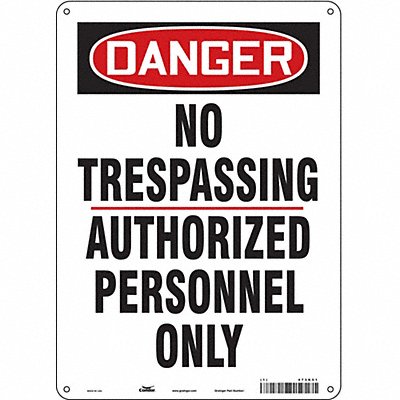 Safety Sign 14 inx10 in Aluminum