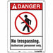 Safety Sign 14 in x 10 in Aluminum