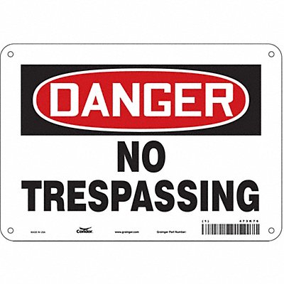 Safety Sign 7 inx10 in Polyethylene
