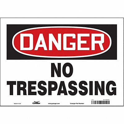 Safety Sign 10 in x 14 in Vinyl
