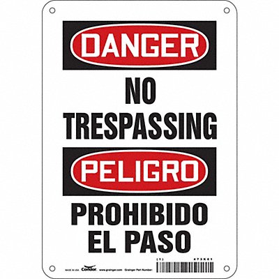 Safety Sign 10 inx7 in Aluminum