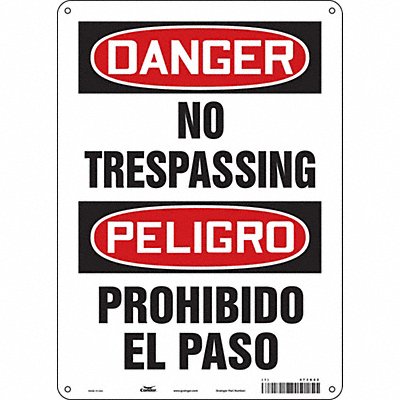 Safety Sign 14 inx10 in Aluminum